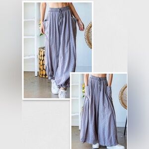 Oli & Hali Mineral Washed Lavender Eyelet Pants Size XL